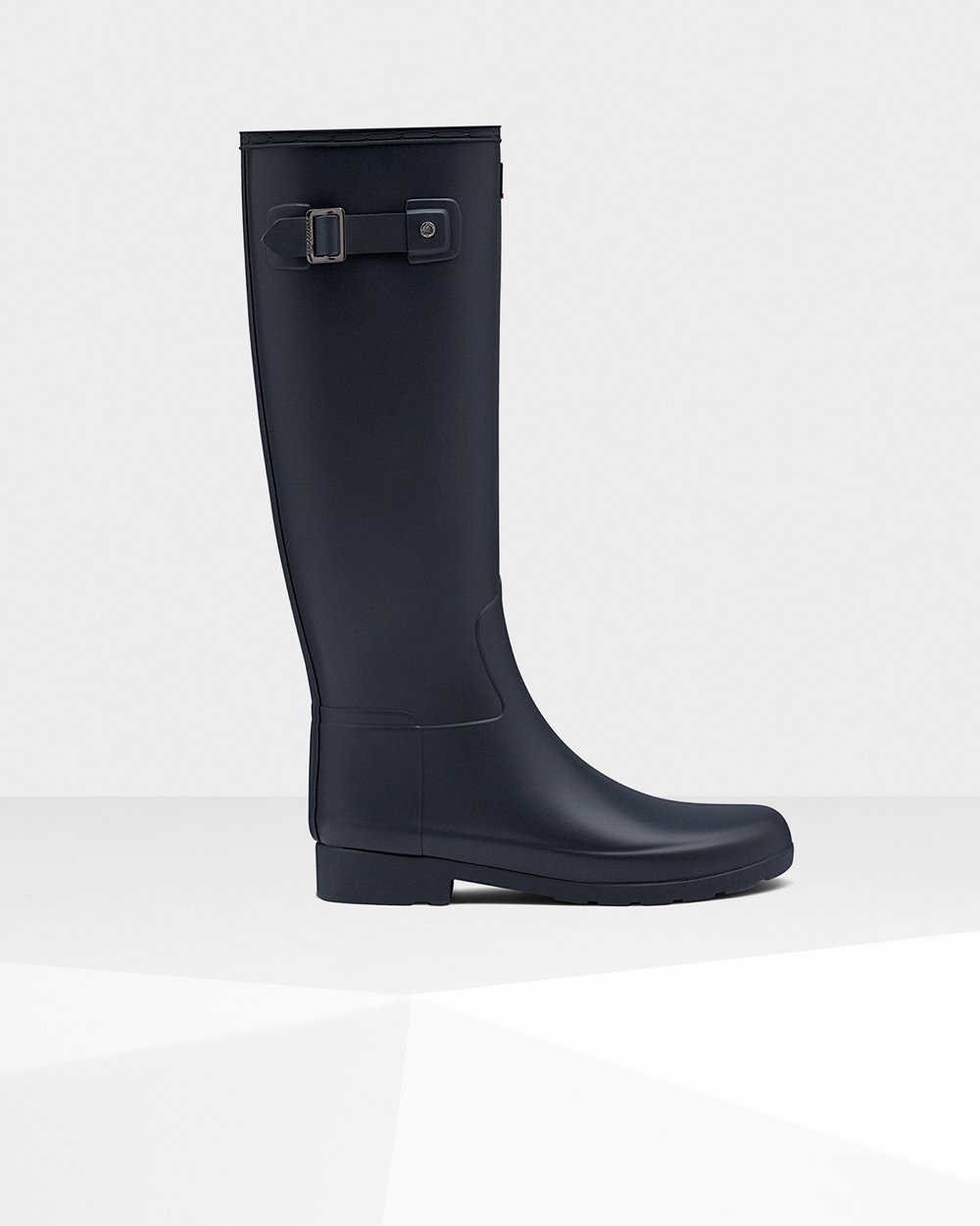 Women Hunter Refined Slim Fit | Tall Rain Boots Navy | NZ-98263-OWEJ